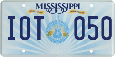 MS license plate IOT050