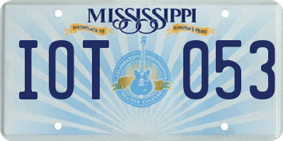MS license plate IOT053