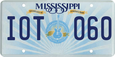 MS license plate IOT060