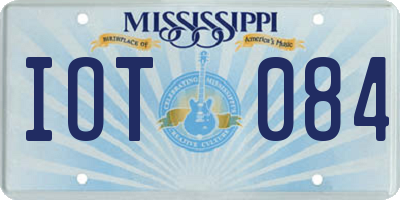 MS license plate IOT084