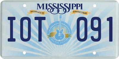 MS license plate IOT091