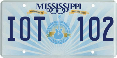 MS license plate IOT102