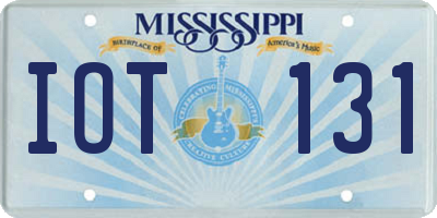 MS license plate IOT131
