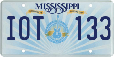 MS license plate IOT133
