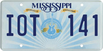 MS license plate IOT141