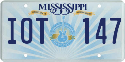 MS license plate IOT147