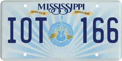 MS license plate IOT166