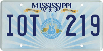 MS license plate IOT219
