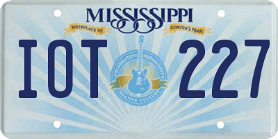 MS license plate IOT227