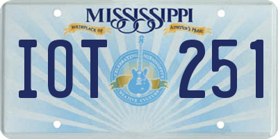 MS license plate IOT251