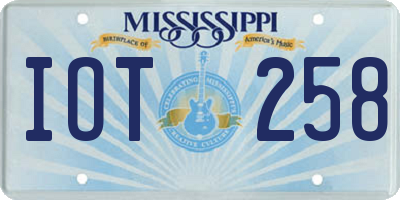 MS license plate IOT258