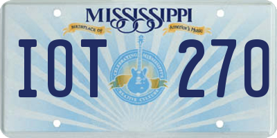 MS license plate IOT270