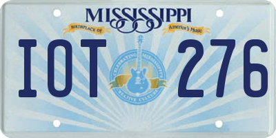 MS license plate IOT276