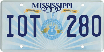 MS license plate IOT280