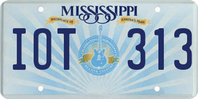 MS license plate IOT313