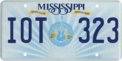 MS license plate IOT323