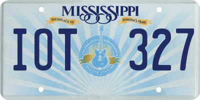 MS license plate IOT327