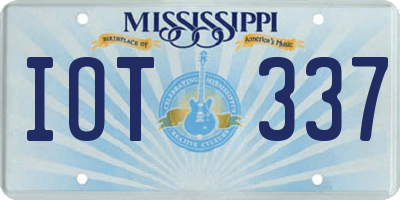 MS license plate IOT337