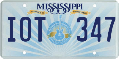 MS license plate IOT347