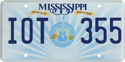 MS license plate IOT355