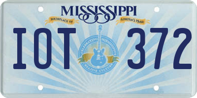 MS license plate IOT372