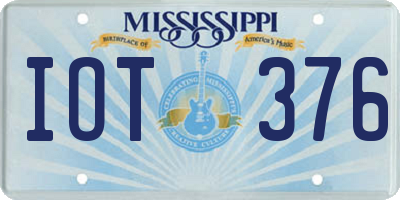 MS license plate IOT376