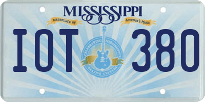 MS license plate IOT380