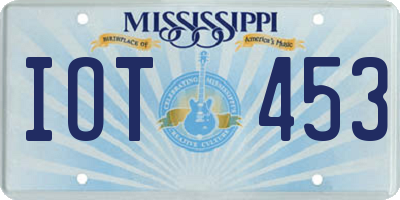 MS license plate IOT453