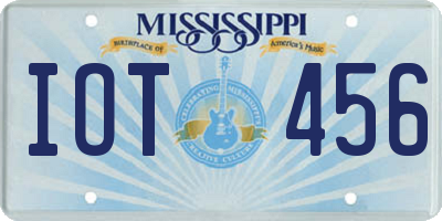 MS license plate IOT456