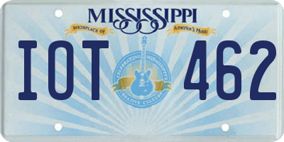 MS license plate IOT462