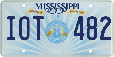 MS license plate IOT482