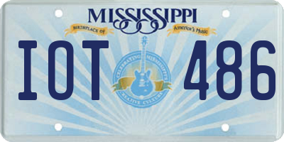 MS license plate IOT486