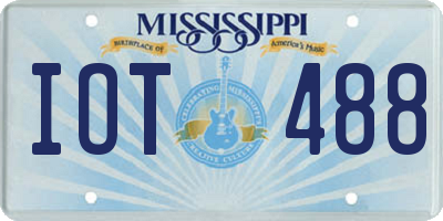 MS license plate IOT488