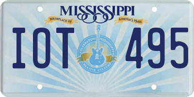 MS license plate IOT495
