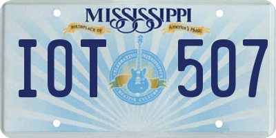 MS license plate IOT507