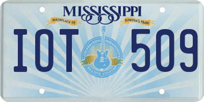 MS license plate IOT509