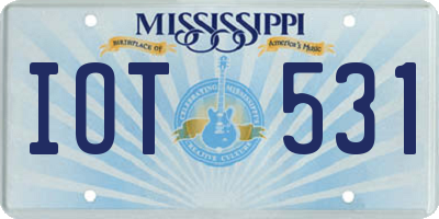 MS license plate IOT531