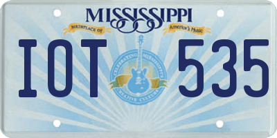 MS license plate IOT535