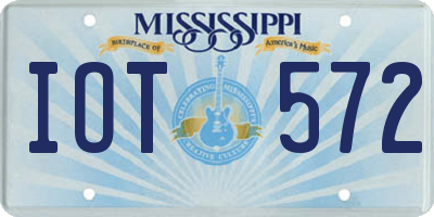 MS license plate IOT572