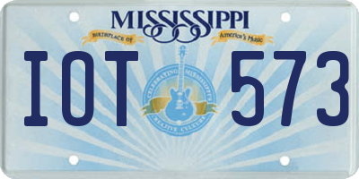 MS license plate IOT573
