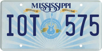 MS license plate IOT575