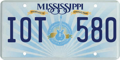 MS license plate IOT580