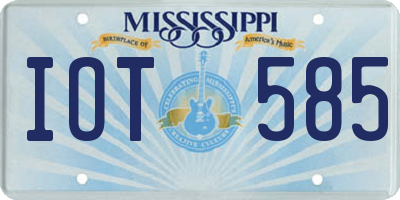 MS license plate IOT585