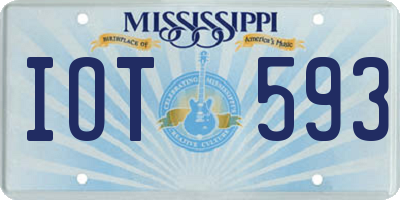 MS license plate IOT593