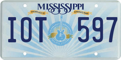 MS license plate IOT597