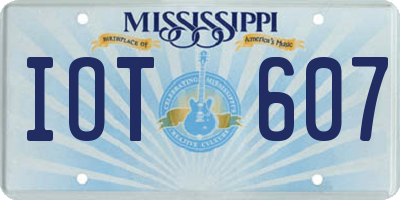 MS license plate IOT607