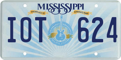 MS license plate IOT624