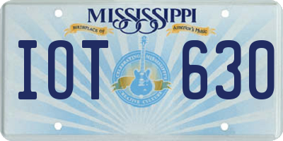 MS license plate IOT630