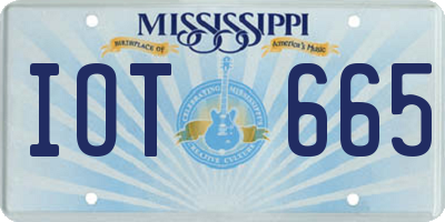 MS license plate IOT665