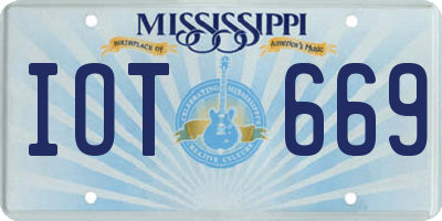 MS license plate IOT669